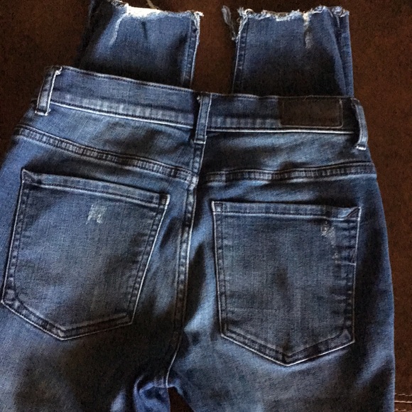 Express Ripped Ankle High Rise Jeans - Picture 7 of 16